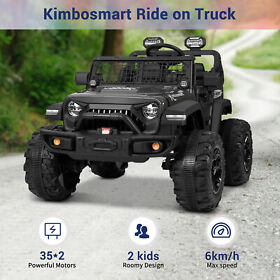 Kimbosmart 12v Electric Vehicle 2 Seater Kids Ride On Truck Car With Remote Control