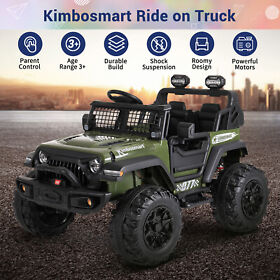 Kimbosmart 12v Kids Ride On Car Truck Battery Powered Vehicle With Remote Control