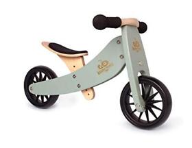Kinderfeets Tinytot 2-in-1 Wooden Balance Bike And Tricycle Easily Convert Fro