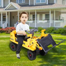 Koreyosh Emt6409 Kids Toddler Ride On Excavator Digger Truck Scooter Seat Children Gift
