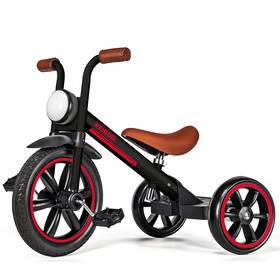 Kriddo 850053567025 Kids Tricycle 12 Inch Puncture Free Wheel W Front Light Adjustable Seat Hei