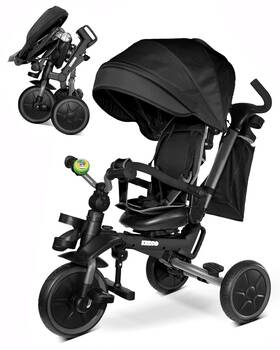 Kriddo 850053567469 8-in-1 Foldable Tricycle Stroller For Toddlers 18 Months To 5 Years 5-point
