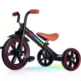 Kriddo 850072175195 Kids Tricycle 12 Inch Puncture Free Wheel W Front Light Adjustable S