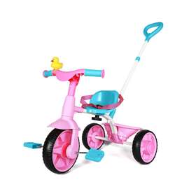 Kriddo Ca-tc005-pink 2 In 1 Kids Tricycles Age 18 Month To 3 Years Eva Wheels Upgraded Gi
