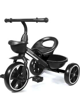 Kriddo Tc003-black Kids Black Tricycle Age 24 Month To 5 Years Old For Indoor Or Outdoor