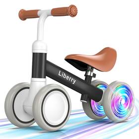 Liberry 10233 Light-up Baby Balance Bike With Adjustable Small Black Light