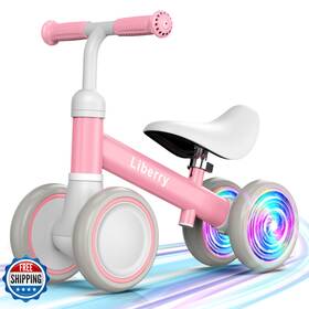 Liberry B0f1czb4zh Light-up Baby Balance Bike Adjustable Seat Toddler First Ride-on Toy