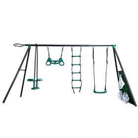 Lihete 619266263991 Blackish Green Interesting Four Function Swingset With Face To Metal Pla