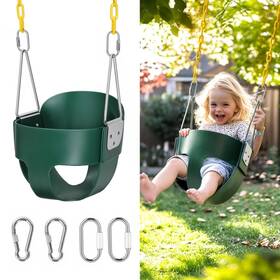 Little Dove Etqq02-002 High Back Full Bucket Toddler Swing With Coated Chains And Triangle Dip Pinch