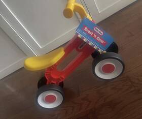 Little Tikes 050743693784 Scoot Ftn Steer Ride-on Tricycle Red Yellow 4 Wheels