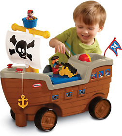 Little Tikes 2-in-1 Pirate Ship Ride-on Toy And Playset Kids Ride-on Boat