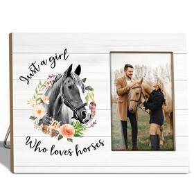 Lonlonbang L885 Wooden Horse Picture Frames - 4x6 Perfect Gifts For Lovers And Girls Roo