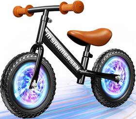 10746-bk M Sanmersen Colorful Lighting Toddler Balance Bike 2 3 Year Old With Adjusta