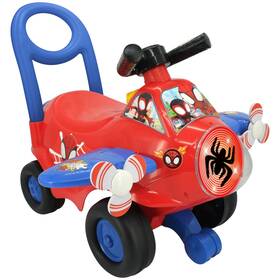 065698 Marvel Kiddieland Activity Plane Ride-on - Spidey Spinning Light And Sounds