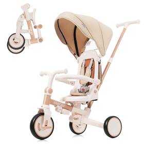 Merax B0fpfy4hyb Foldable 7-in-1 Toddler Tricycle With Canopy Guardrail Parent Push Handle