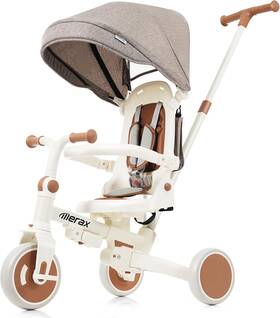 Merax Lq2-n726p248345o 7-in-1 All-terrain Kids Tricycle Stroller Foldable Toddler Push Handle