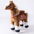 N4151 Ababy Ponycycle Riding Brown With White Hoof Med Horse