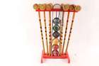 N4869 Am Vintage Wood Croquet Set With Plastic Stand