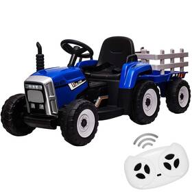 Nasitip 611-blue25 12v Kids Ride On Tractor With Trailer And Remote Control Toddler Battery Power