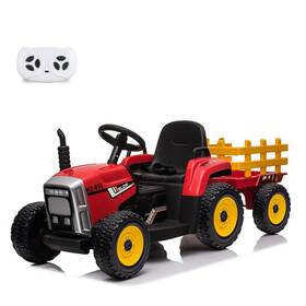 Nasitip 955180088420 12v Kids Battery Powered Electric Tractor With Trailer Toddler Ride On Car W