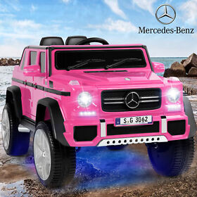 S2400 New Mercedes-benz 12v Power Electric Kids Pink Ride On Car Led Lights Music R C