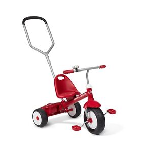 New Radio Flyer Deluxe Steer And Stroll Kids Outdoor Recreation Bike Tricycle Red