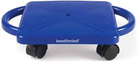 Nobrand 66189 Blue Scooter Board For Kids 6-12 With Handles And Rollers