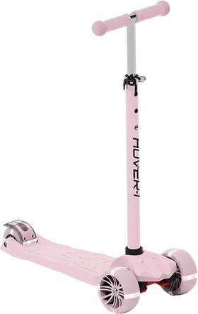 Nobrand H1-sol-pnk Kick Scooter With Light-up Wheels 4.5 Inch Rear Brake 110lb