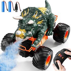 Novaluki 008-kl2 Remote Control Dinosaur Car For Kids Boys Electric Monster Truck With Spray