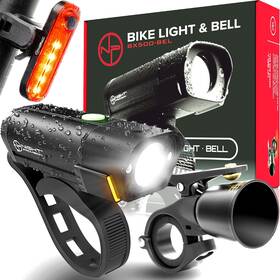 Np Night Provision 758763350787 New 2025 Bx500-bel 3 In 1 Bike Light And Bell Set - Powerful Usb-c Rechargeab