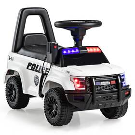Olakids Tq10110 Ride On Push Police Car 25 X 12 17.5 L W H White