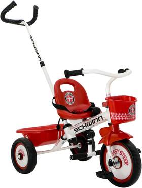 Pacific Cycle Inc. 726084055612 Easy Steer Bike For Toddler Kids Tricycle With Removable Push Handle Steel Tri