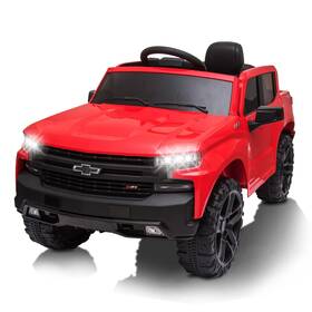 Palbys Hjs-1219-bdm0928-red 12v Ride On Car Battery Powered Licensed By Chevrolet Silverado Gmc Kids Rid