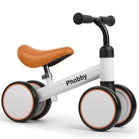 Phobby 00225 Baby Balance Bike For 1 2 Years Old Boys Girls 4 Small White&brown