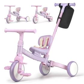 Phobby Cp10229 5 In 1 Toddler Tricycle With Steering Push Handle For 2 3 4 Years Old Kids