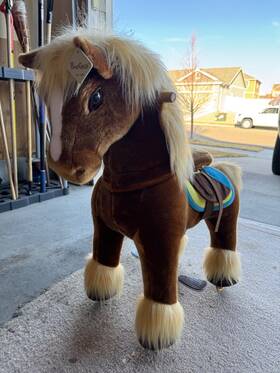 Ponycycle 150304004508 Premium Chocolate Brown Ride-on Horse Age 4-9