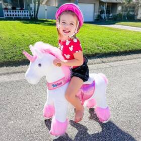 Ponycycle U302 Ride On Unicorn Horse For Kids Toddler Rocking With Brake/ 30