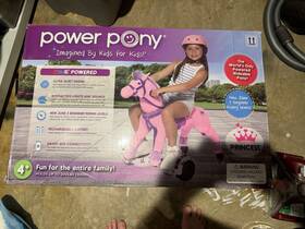 Power Pony 082-03-0182 Princess Pink Ride-on Rechargeable Interactive Lights And Sounds