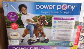 Power Pony 91990390 Riding Toy - Champ Zume V2 Steel Ride On Animal Horse Cowboy-new