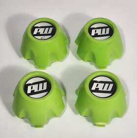 Power Wheels 3900-3898 Green Wheel Hubcap Covers For Dune Racer Extreme Set Of 4