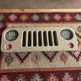 Power Wheels 3900-6434 Oem Tan Front Grill And Headlights Jurassic Park Jeep Wrangler