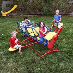 Products 151110 Kids Ace Flyer Metal Teeter Totter Yellow Red And Blue