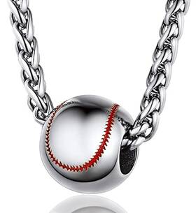 Q&d&s 601236746948 18k Baseball Necklaces For Men Stainless Steel Softball Pendant Chain F Q&d&s 601236746948 18k Baseball Necklaces For Men Stainless Steel Softball Pendant Chain F