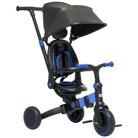Qaba 196393054024 3-in-1 Toddler Trike Push Tricycle And Balance Bike With Adjustable Sett