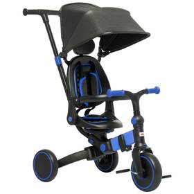 Qaba 196393055106 3-in-1 Kids Tricycle With Aluminum Frame Adjustable Handle Canopy Seat A