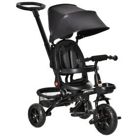 Qaba 196393063378 Kids Tricycle 4 In 1 Trike With Reversible Seat 2.8ft-3.1ft Height Push Handle