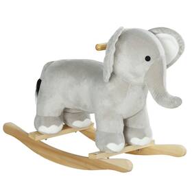 330-177v00gy Qaba Rocking Horse Kids Animal Elephant Rocker With Realistic Sound 330-177v00gy Qaba Rocking Horse Kids Animal Elephant Rocker With Realistic Sound