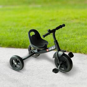 Qaba 370-024bk-a Baby Kids Tricycle Bike Trike Play Sports Activity Ride On Steel Frame Black