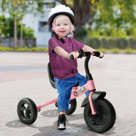 Qaba Us370-024pk0146 Tricycle For Kids Age 2-5 Toddler Bike Children Pink
