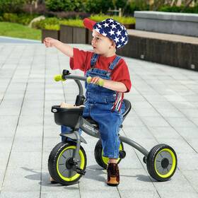 Qaba Us370-267v00bk0146 Tricycle For Kids Age 2-5 Toddler Bike Children Yellow
